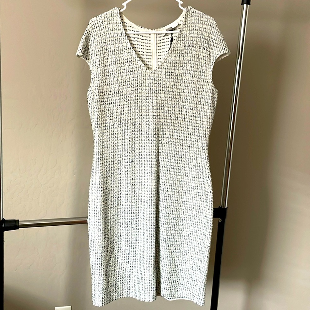 St. John Tweed Wool Midi Dress